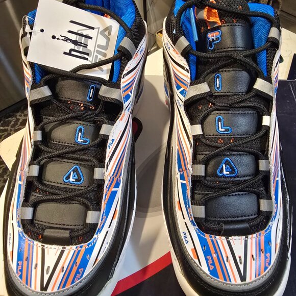 FILA - Men's Grant Hill 3 Shoes (1BM01289 132) Basketball White/Blue Size 10 NEW - Picture 4 of 10